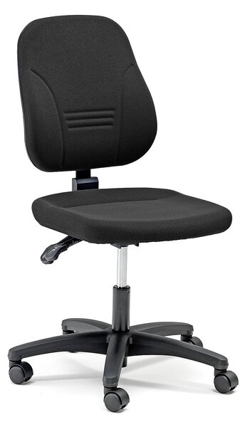 Kancelárska stolička s tvarovaným operadlom LEEDS, čierna / čierna