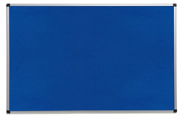 Nástenka s hliníkovým rámom MARIA, 2000x1200 mm, modrá