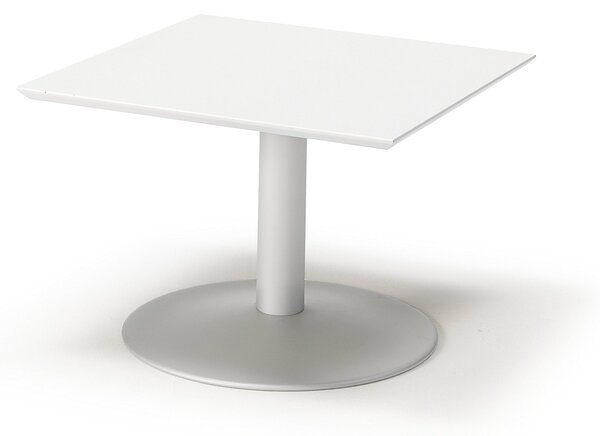 Konferenčný stolík CROSBY, 700x700x500 mm, biela / šedá