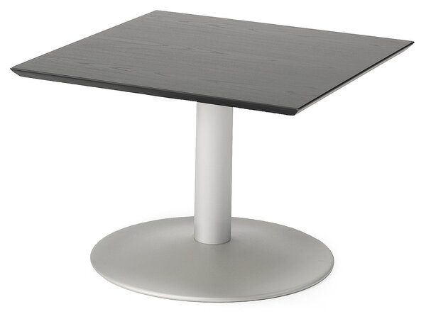 Konferenčný stolík CROSBY, 700x700x500 mm, čierna / šedá