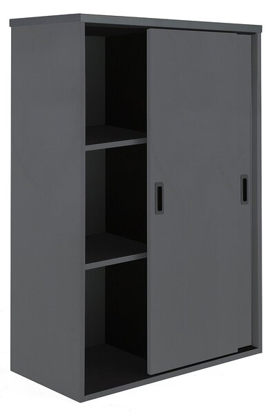 Kancelárska skriňa s posuvnými dverami MODULUS, 1200x800 mm, čierna