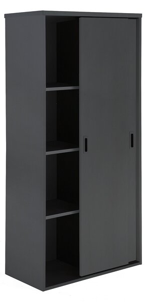 Kancelárska skriňa s posuvnými dverami MODULUS, 1600x800 mm, čierna