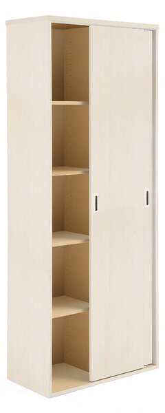 Kancelárska skriňa s posuvnými dverami MODULUS, 2000x800 mm, breza