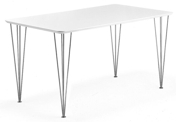 Jedálenský stôl ZADIE, s HPL povrchom Š 1400 x H 800 x V 735 mmm, biela