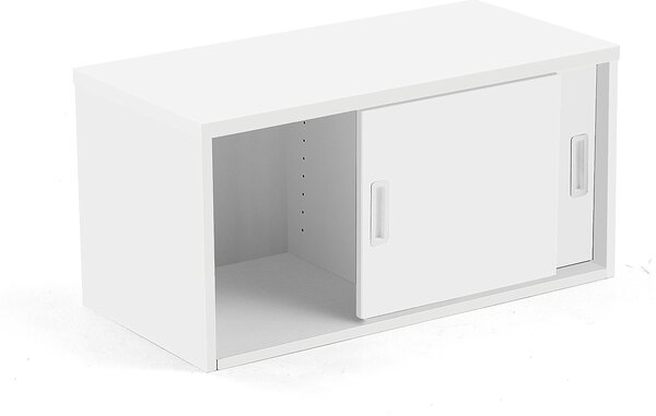 Kancelárska skriňa s posuvnými dverami MODULUS, 400x800 mm, biela