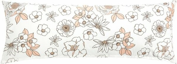 Bellatex Obliečka na relaxačný vankúš Kvet lososová, 55 x 180 cm