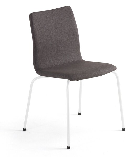 Konferenčná stolička OTTAWA, šedá tkanina, biela