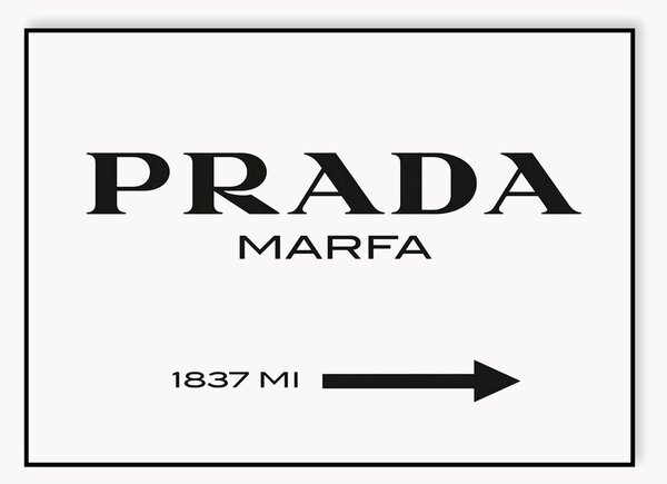Zarámovaný plagát Prada