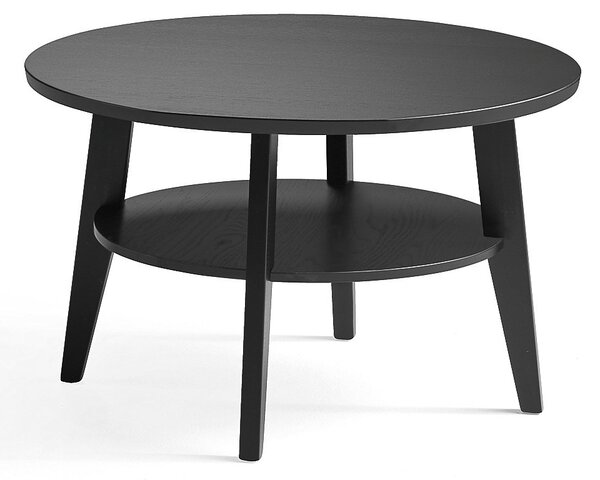 Konferenčný stolík HOLLY, Ø 800x500 mm, čierny