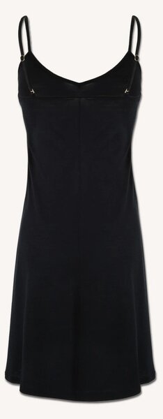 Merino SKIN dlhá spodná košieľka na ramienka – čierna (135 g) Veľkosť: XS