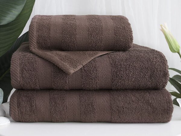 XPOSE® Froté uterák DEVON - kakaový 50x90 cm