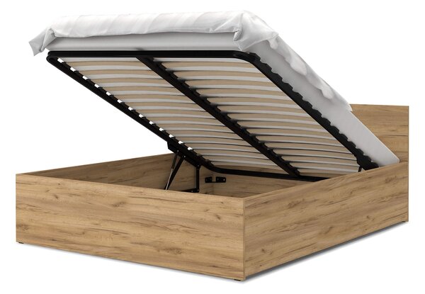 Manželská posteľ Dolly s úložným priestorom - dub craft Rozmer: 140x200