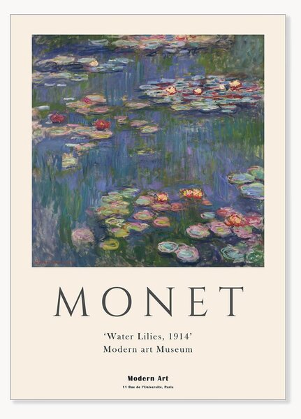 Plagát Claude Monet x PSTR Studio - Waterlillies