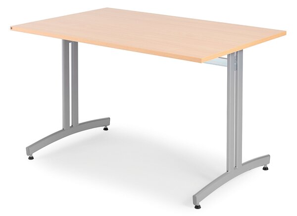 Jedálenský stôl SANNA, 1200x800 mm, buk / šedá
