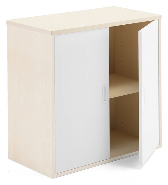 Kancelárska skriňa MODULUS, 800x800x400 mm, breza / biela
