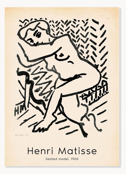 Plagát Henri Matisse - Seated Model