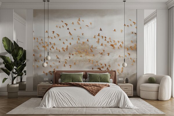 Tapety Zlatý kŕdeľ v hmle, 3D fototapety, u93537 : Uwalls.sk