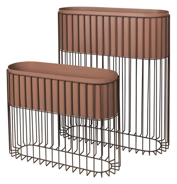 BROSTE COPENHAGEN Sada 2 ks – Kvetináč so stojanom Fenja 26,5 x 72 x 80 cm
