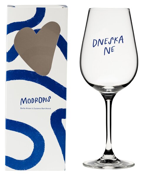 Pohár na víno Dneska ne + krabička