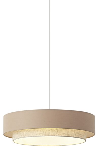 Moderné závesné svietidlo béžové s prírodnou farbou 50 cm 3-svetlá - Drum Duo