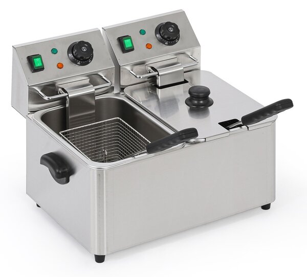 Profesionálna elektrická fritéza 2× 4 l, 2× 2000 W