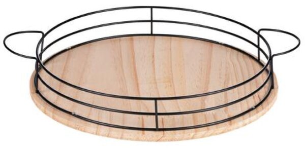 Guľatý drevený podnos ALPINA Ø35 cm