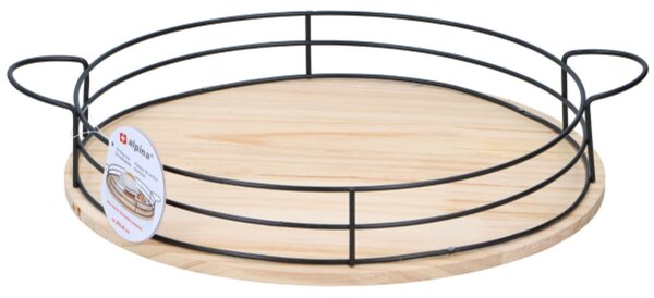 Guľatý drevený podnos ALPINA Ø35 cm