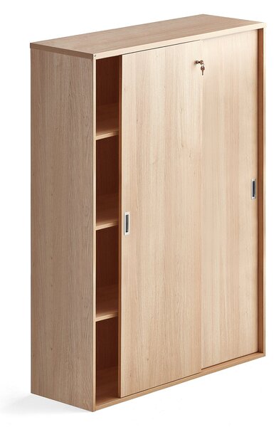 Kancelárska skriňa s posuvnými dverami MODULUS XL, 1600x1200 mm, dub