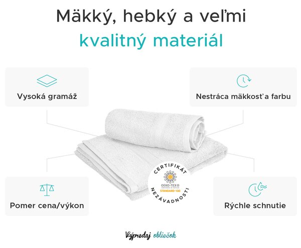 1x osuška CLARYSSE ELEGANCE 70x140 cm + 1x uterák CLARYSSE 60x110 cm 100% bavlna, krémová