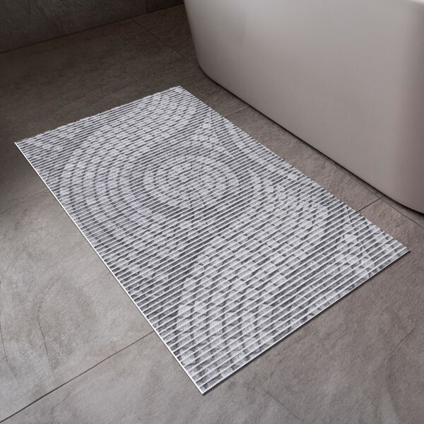 Kúpeľňová penová rohož / predložka PRO-014 Sivá mozaika - metráž šírka 65 cm