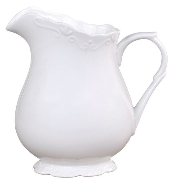 Zelený porcelánový džbán s čipkou Provence lace green - 18cm / 1.1L - Chic Antique