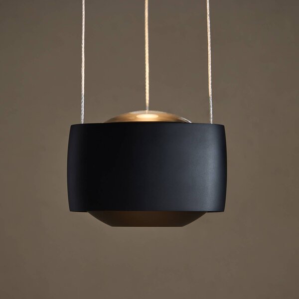 LOOM DESIGN LED závesné svietidlo Air, čierna, 13 cm, hliník, Čierna, Obývacia izba / jedáleň, Hliník, Moderný, Závesné svietidlo