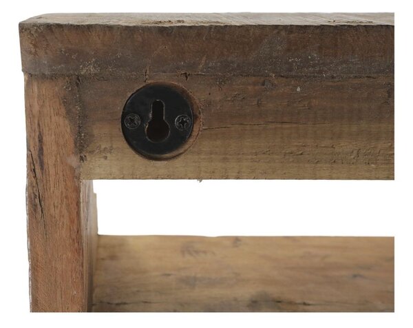 Hnedá antik nástenná drevená polička Grimaud Unit - 30*23*43 cm - Chic Antique