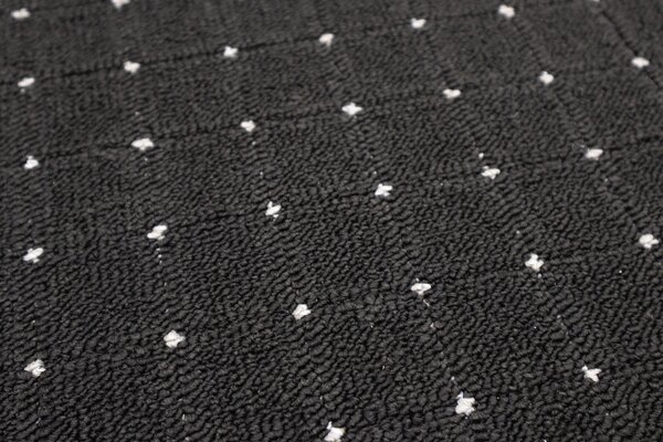 Condor Carpets , Kusový koberec Udinese antracit guľatý, 57x57 (priemer) kruh, šedá, chodba / predsieň