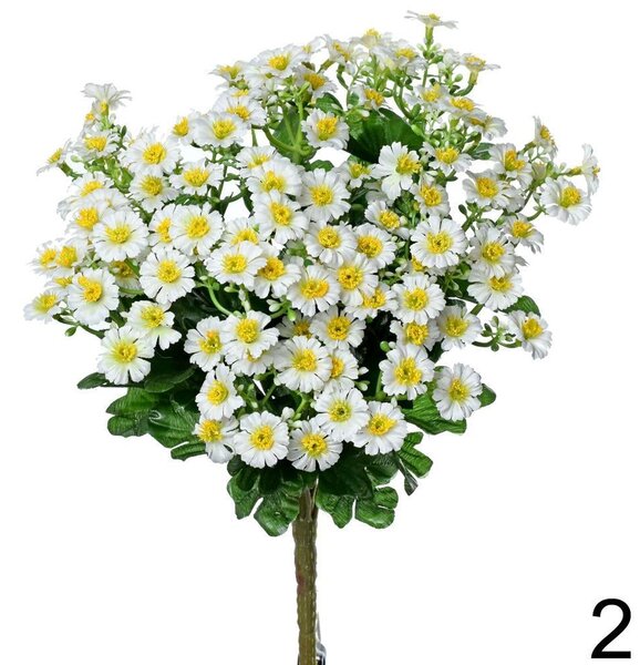 Kytica margarétky biele 38cm 1001272B - Umelé kvety
