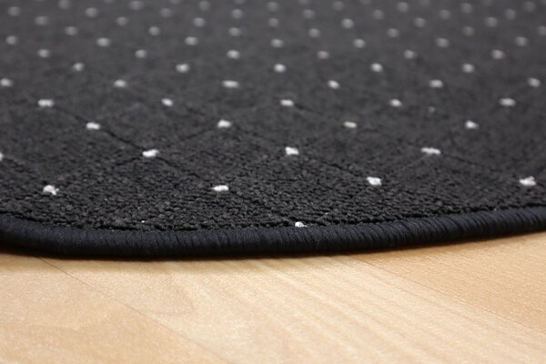 Condor Carpets , Kusový koberec Udinese antracit guľatý, 57x57 (priemer) kruh, šedá, chodba / predsieň