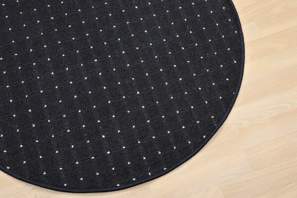 Condor Carpets , Kusový koberec Udinese antracit guľatý, 57x57 (priemer) kruh, šedá, chodba / predsieň