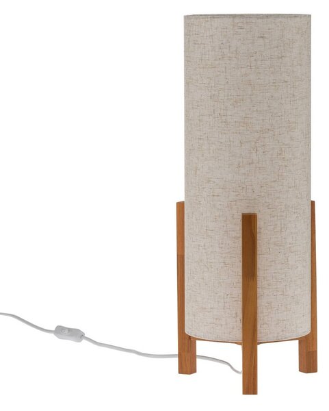 Näve Stolová lampa 3193, drevo, ľanový textil, výška 52 cm, Svetlé drevo, Obývacia izba / jedáleň, Drevo, Škandinávsky, Stojacie svietidlo