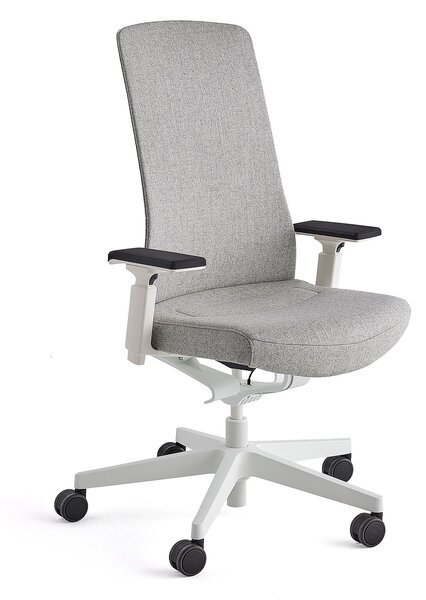 Kancelárska stolička BELMONT, biela/svetlošedá