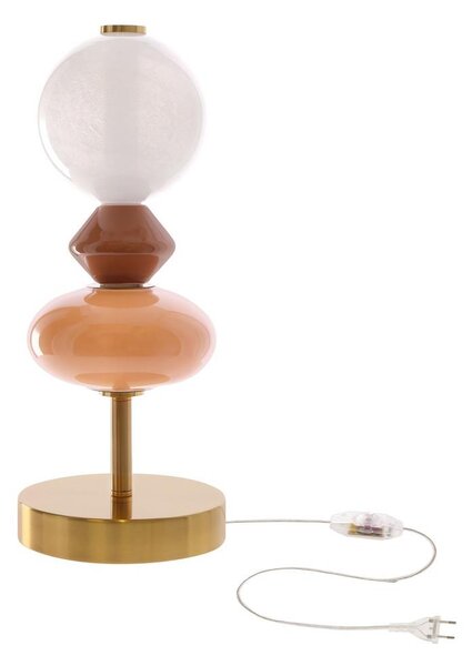 LED stolná lampa FLORES LED/10W/230V zlatá/oranžová/hnedá