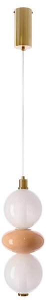 LED Luster na lanku FLORES LED/12W/230V zlatá/oranžová