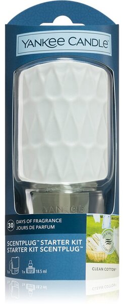 Yankee Candle Clean Cotton elektrický osviežovač vzduchu + náhradná náplň
