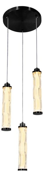 LED luster na lanku CORTE LED/25W/230V čierna
