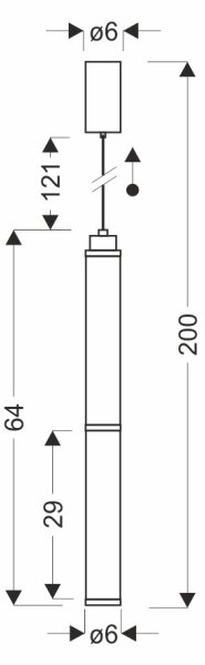 LED luster na lanku CORTE LED/18W/230V čierny