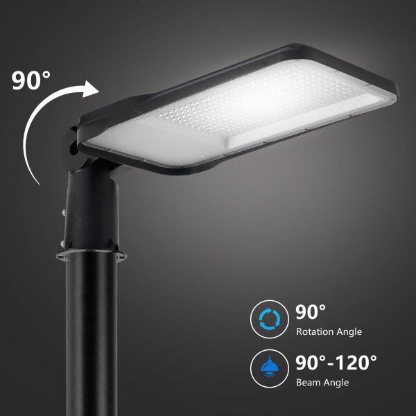 Brilagi-LED Vonkajšie svietidlo so stĺpom a káblom 3 m URBANLIGHT LED/200W/230V čierna IP65