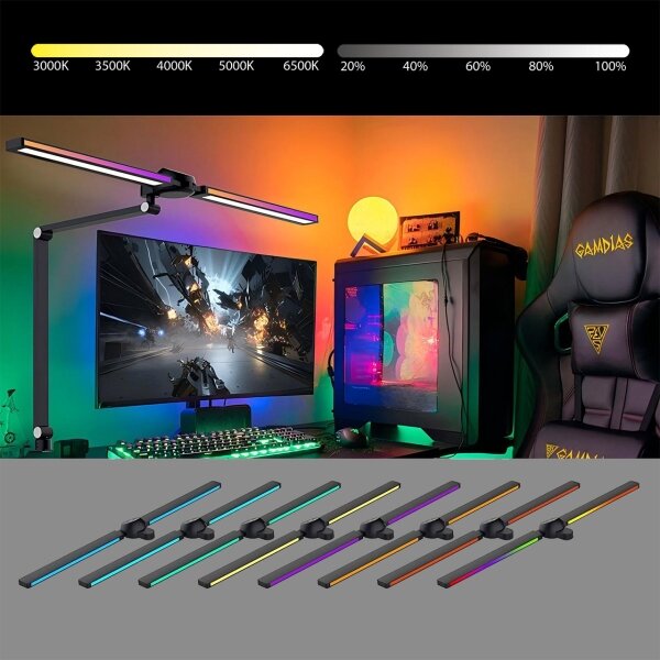 Brilagi - LED RGB stmievateľná dotyková stolná lampa VARIO LED/18W/230V 3000-6500K CRI 96