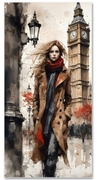 Nadčasová elegancia – portrét ženy pred Big Benom 25x50cm