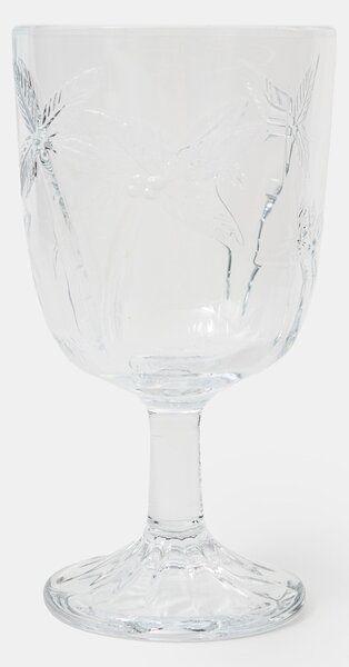 Sinsay - Sada pohárov na víno s reliéfnym vzorom paliem 4 pack - clear