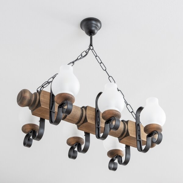 Brilagi - Luster na reťazi RUSTIC 6xE14/40W/230V buk