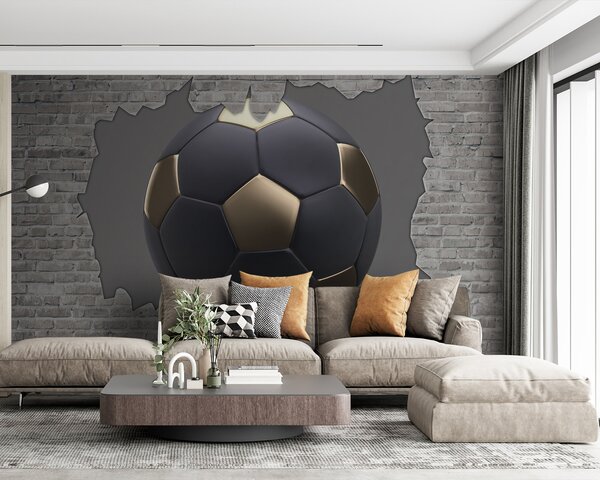 Tapety Futbalová lopta na pozadí tehlovej steny, Detské fototapety, Fototapety pre chlapcov, u94058 : Uwalls.sk